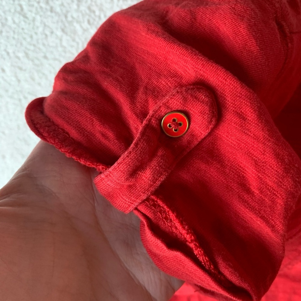 Red Banana Republic Tshirt Dress w/ button detail
